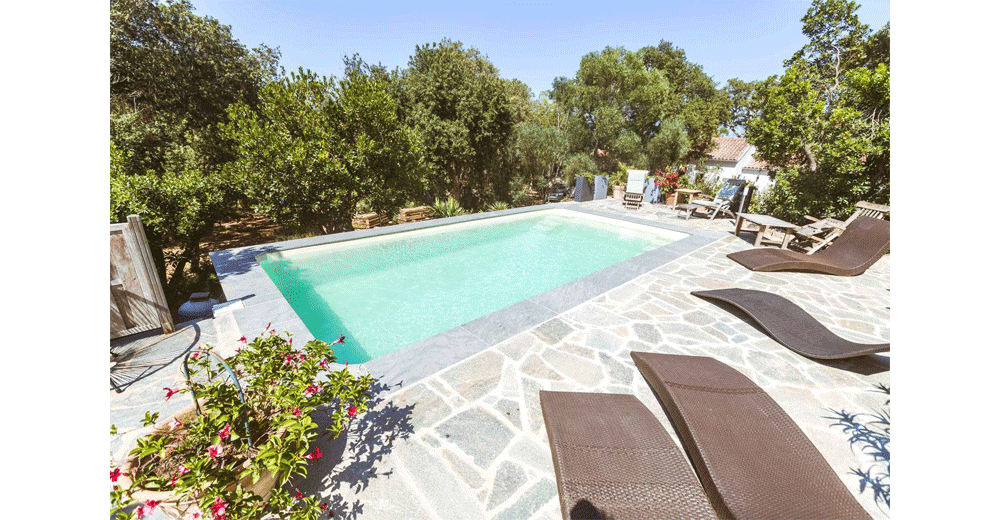 Sicile Piscine à fond plat de 6,90 m x 3,20 m x 1,40 m