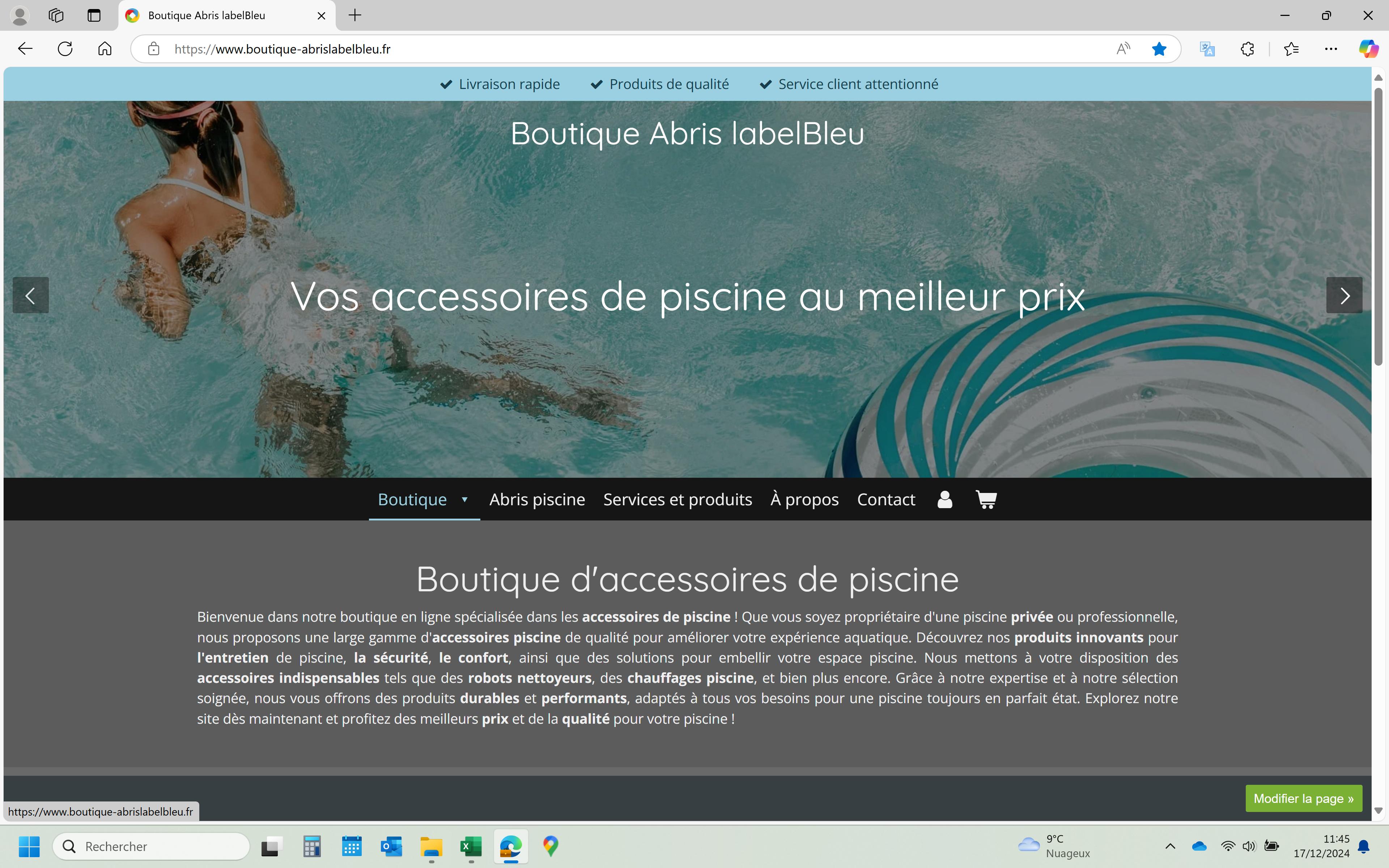 e-boutique Abris labelBleu
