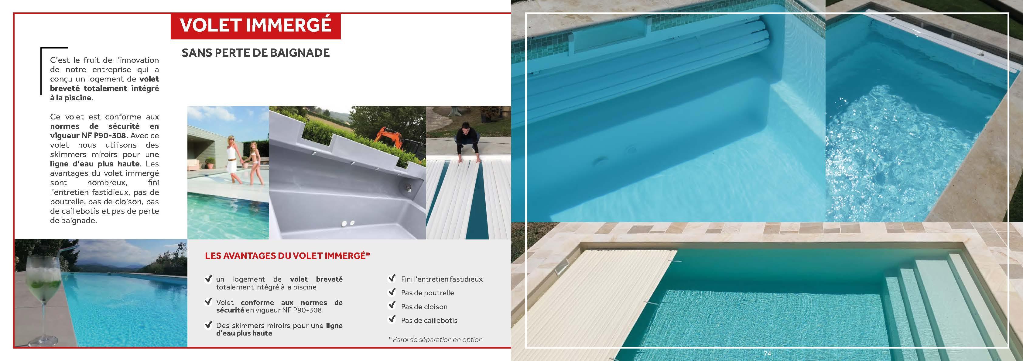 Naussac Piscine à fond plat de 10 m x 4,20 m x 1,50 m