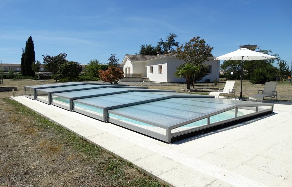 Libao Abri bas en verre & polycarbonate pour embellir votre piscine