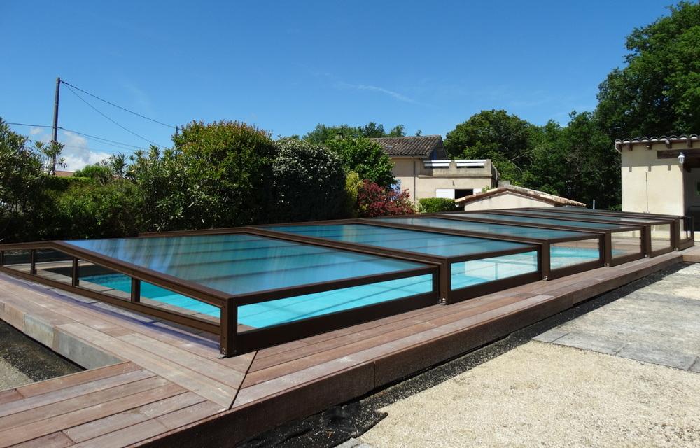 Libao Abri bas en verre & polycarbonate pour embellir votre piscine