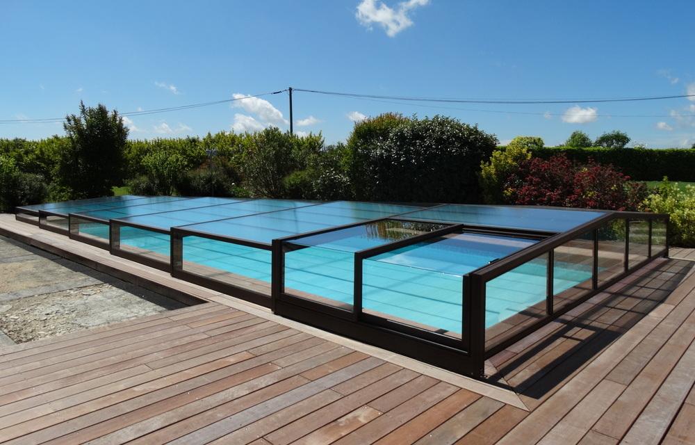 Libao Abri bas en verre & polycarbonate pour embellir votre piscine