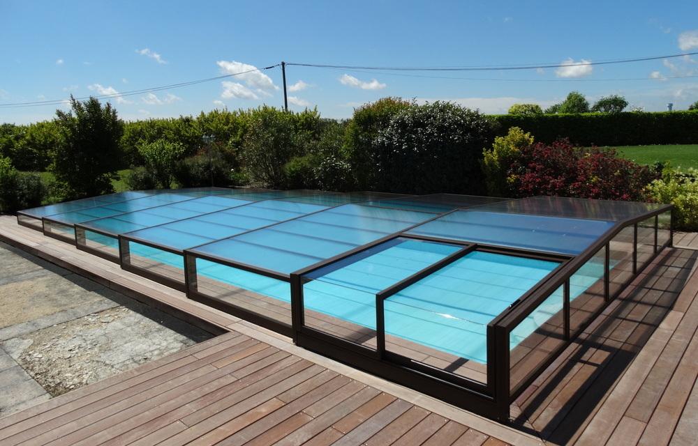 Libao Abri bas en verre & polycarbonate pour embellir votre piscine