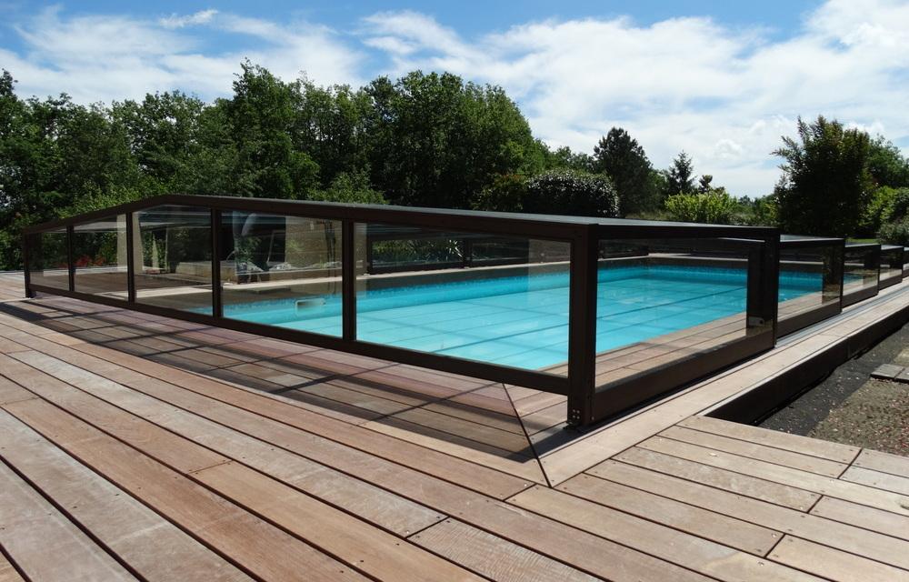 Libao Abri bas en verre & polycarbonate pour embellir votre piscine