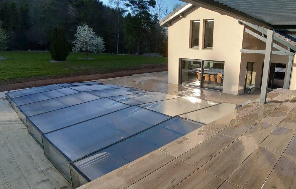 Libao Abri bas en verre & polycarbonate pour embellir votre piscine
