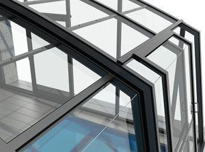 Aluwall III Un abri adossé coulissant télescopique
