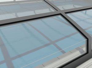 Aluwall III Un abri adossé coulissant télescopique