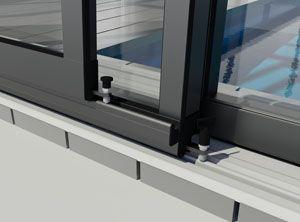 Aluwall III Un abri adossé coulissant télescopique
