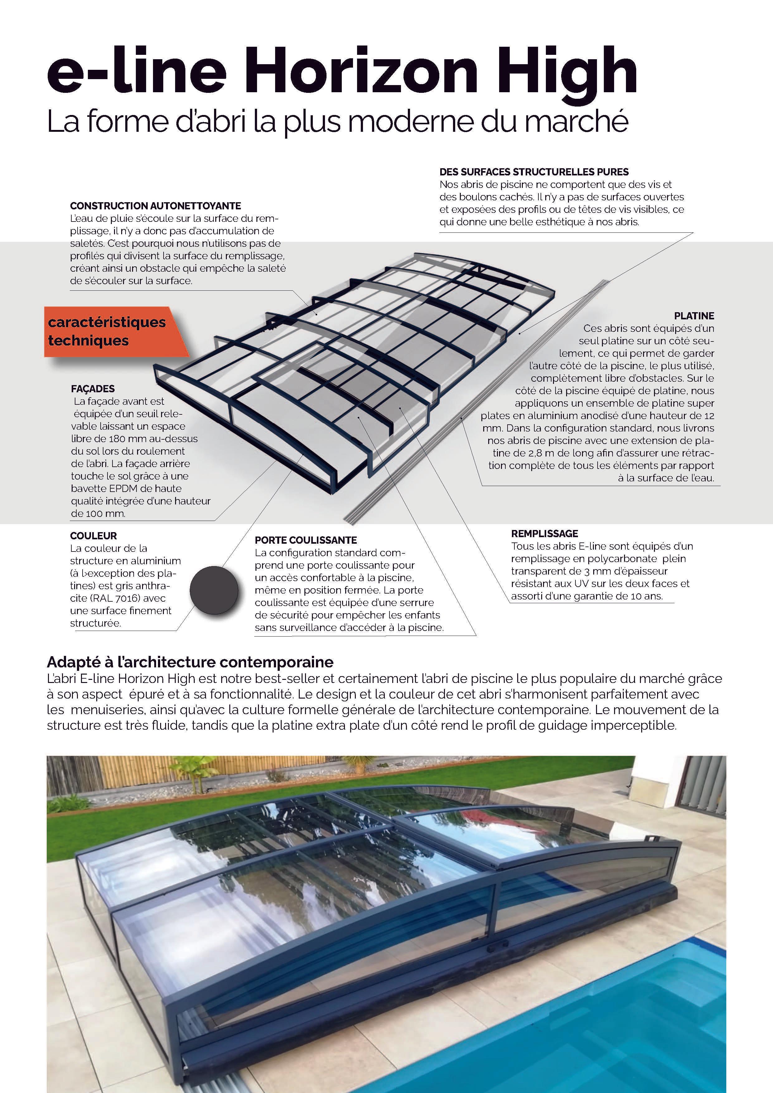 Horizon - E-Line Abri en dimension fixe, la solution économique