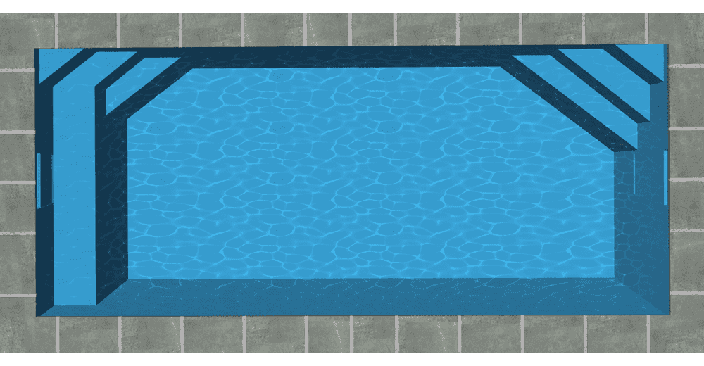 Esparbe Piscine à fond plat de 5,80 m x 2,70 m x 1,45 m