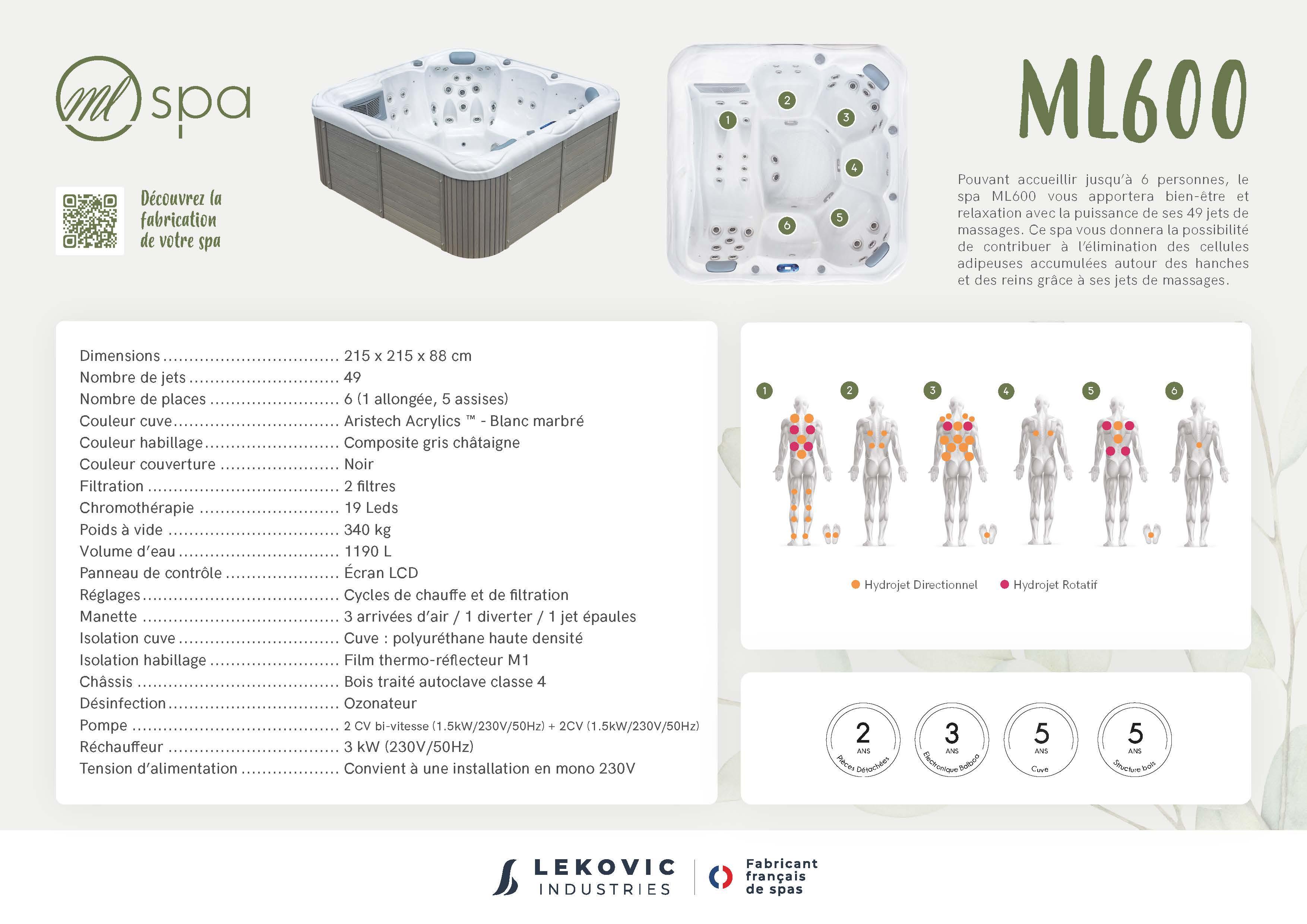 SPA ML 600 SPA 6 Places