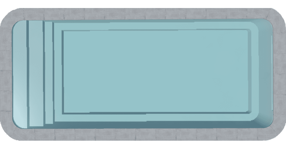 Hossegor Piscine à fond plat de 7 m x 3 m x 1,50 m