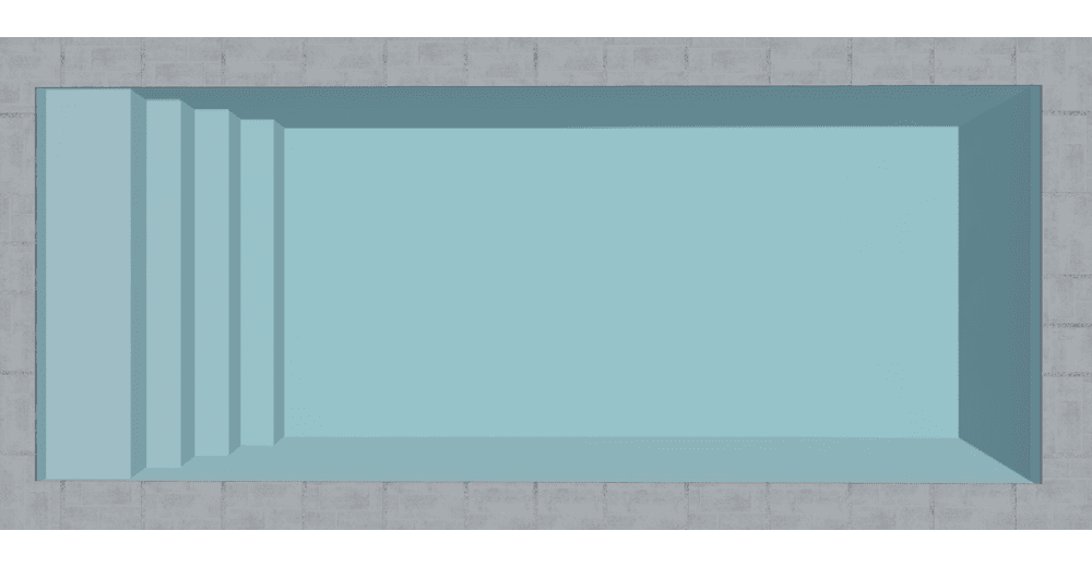 Jemaye Piscine à fond plat de 7 m x 3 m x 1,50 m