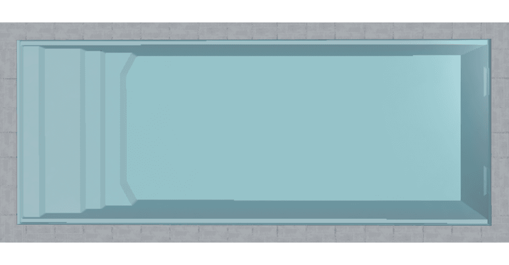 Lanós Piscine à fond plat de 9,00 m x 3,70 m x 1,50 m