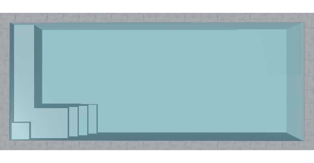 Naussac Piscine à fond plat de 10 m x 4,20 m x 1,50 m
