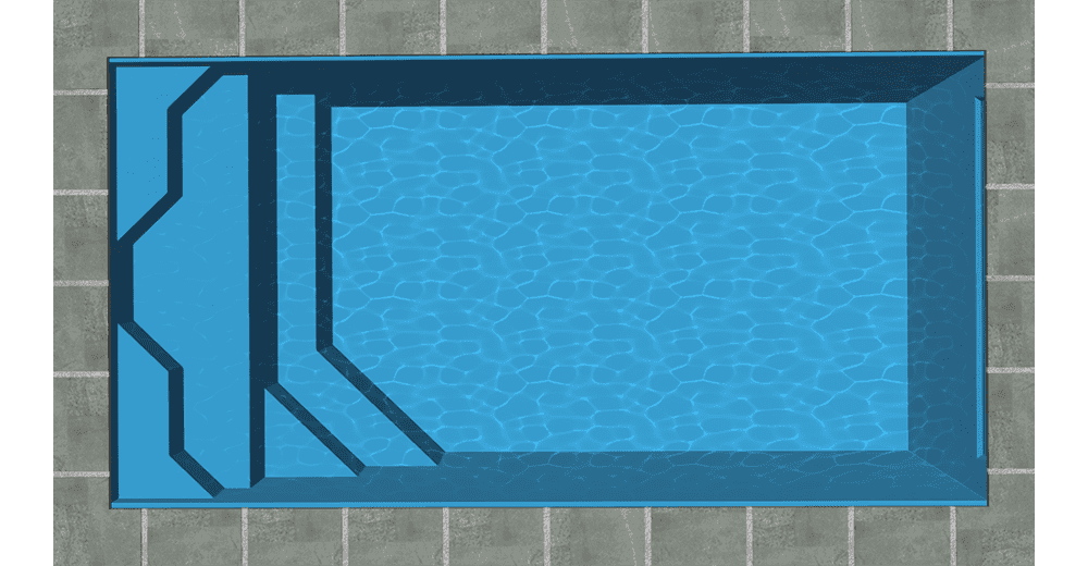 Planès Piscine à fond plat de 5,05 m x 2,80 m x 1,45 m