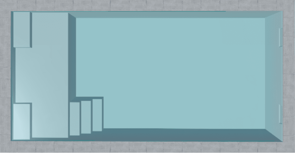 Pradelou Piscine à fond plat de 8,10 m x 4,00 m x 1,50 m