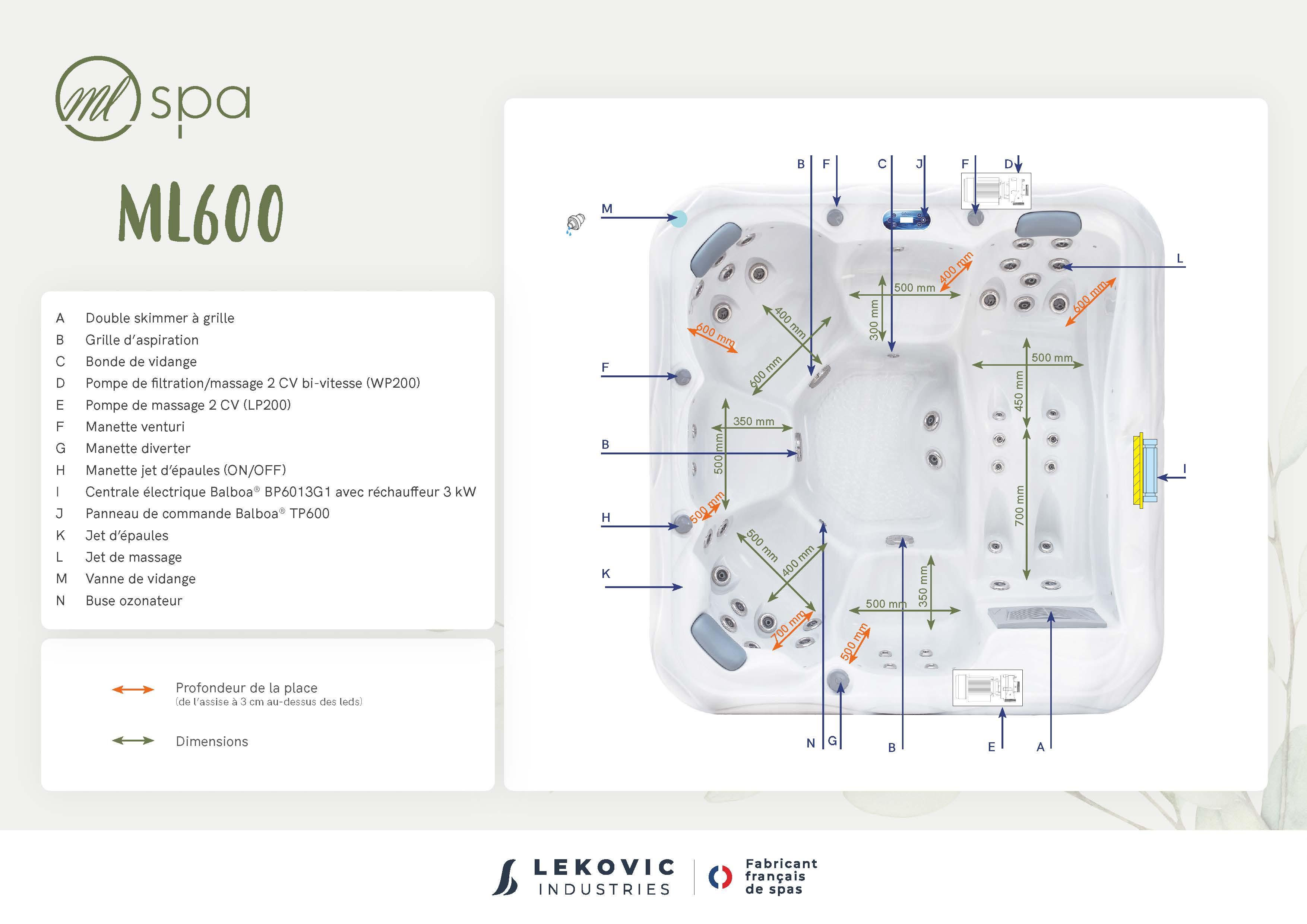 SPA ML 600 SPA 6 Places