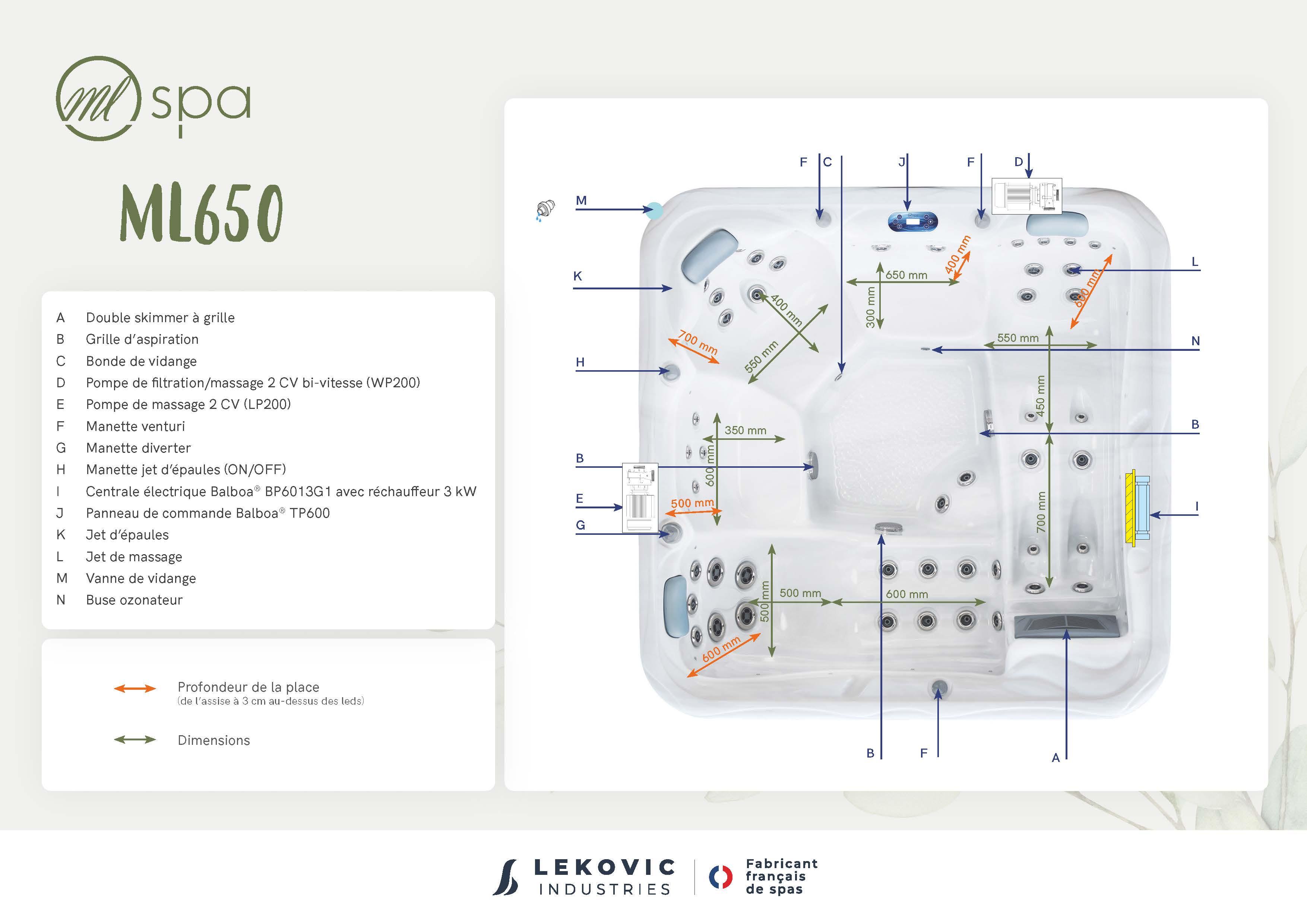SPA ML 650 SPA 5 Places