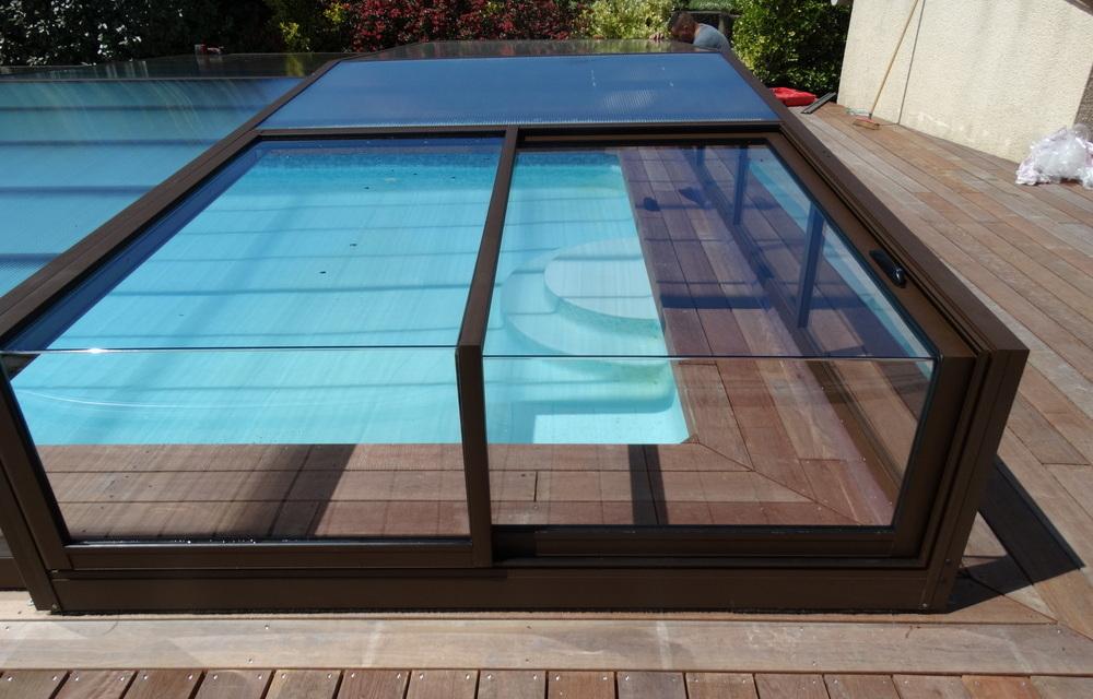 Libao Abri bas en verre & polycarbonate pour embellir votre piscine